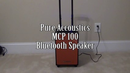 Pure Accoustics MCP 100 Bluetooth Speaker   Karaoke Machine   Guitar Amplifier-KE2L0DYo4