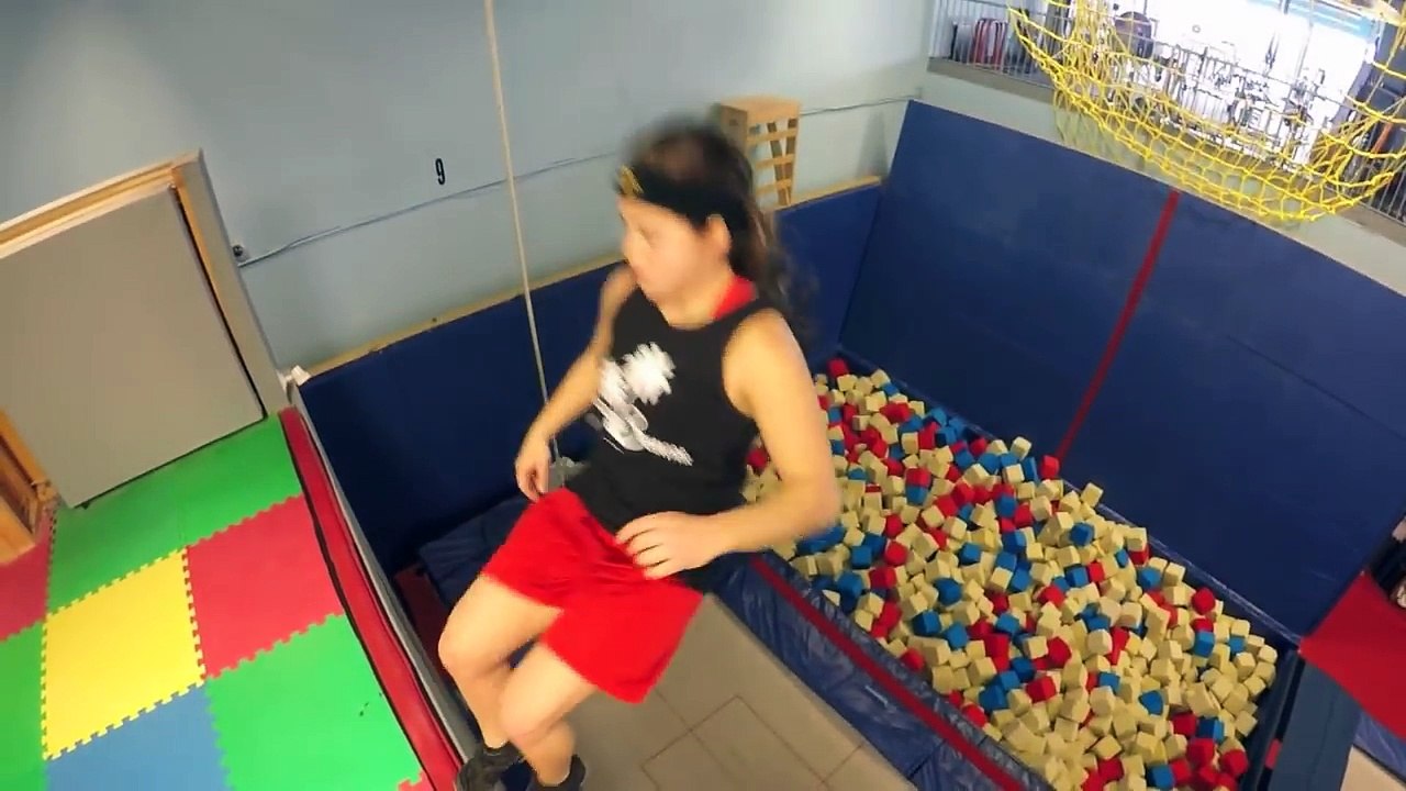 People Have Fun Bouncing on Trampoline