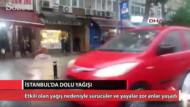 İstanbul'da dolu yağışı