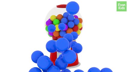 Learn Colors with Gumball Machine 3D - EvanKids