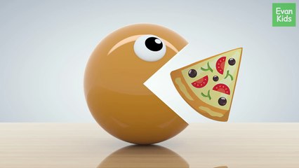 Learning Foods Name with 3D Pacman - EvanKids