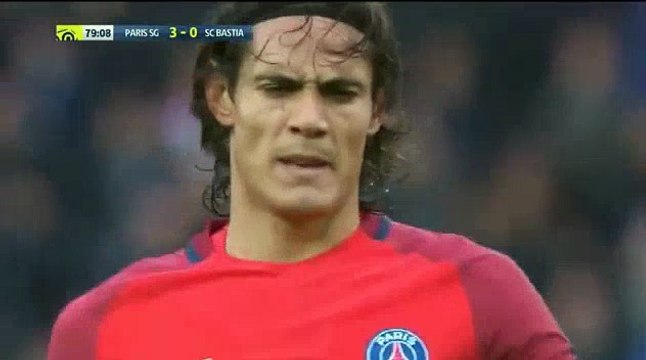 Edinson Cavani MISSED PENALTY - Paris Saint-Germain - SC Bastia 06.05.2017