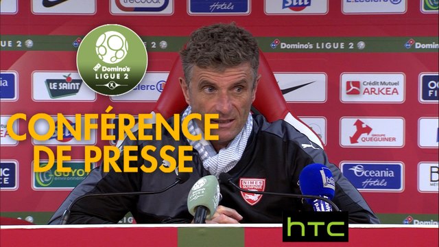 Conférence de presse Stade Brestois 29 - Nîmes Olympique (2-3) : Jean-Marc FURLAN (BREST) - Bernard BLAQUART (NIMES) - 2016/2017