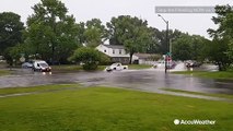 Virginia Beach street flooded amid severe weather