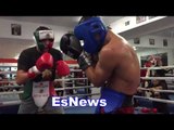 130 FIGHTER (JUAN FUNEZ) SPARRING 190 FIGHTER GUESS WHO WON SPARRING EsNews Boxing