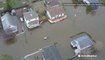 Neighborhoods flooded by Ottawa River in Gatineau, Canada