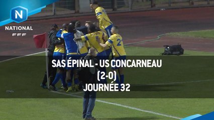 J32 : SAS Epinal - US Concarneau (2-0), le résumé