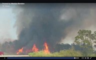 Brush Fire Shuts Down Interstate 95 Near Stuart, Florida