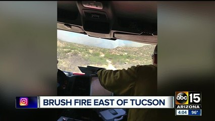 Mulberry Fire sparks near Vail in southern Arizona