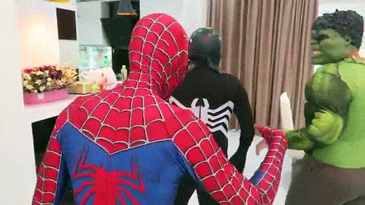 (2)_King Kong Attack Spiderman! Spiderman Venom Joker Hulk Kong Kills Superheroes Children Action Movie