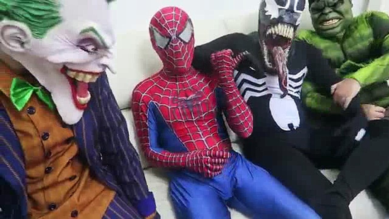 (3)_King Kong Attack Spiderman! Spiderman Venom Joker Hulk Kong Kills Superheroes Children Action Movie