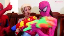 (1)_BIG HAND vs Frozen Elsa ft  Spiderman! w  Pink Spidergirl ft Venom in Real Life