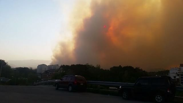 Wildfire Smoke Fills Skies Above Gangneung