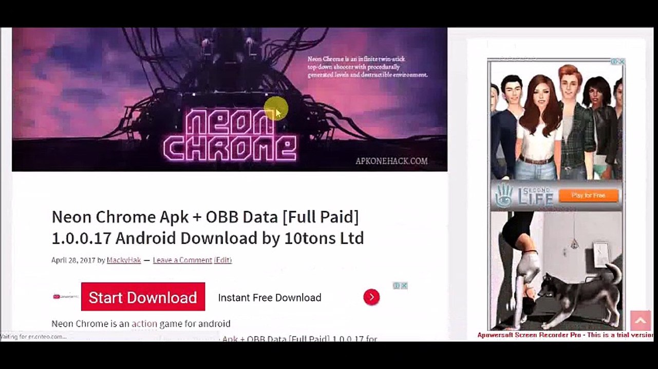 Neon Chrome Apk + OBB Data [Full Paid] Latest Version