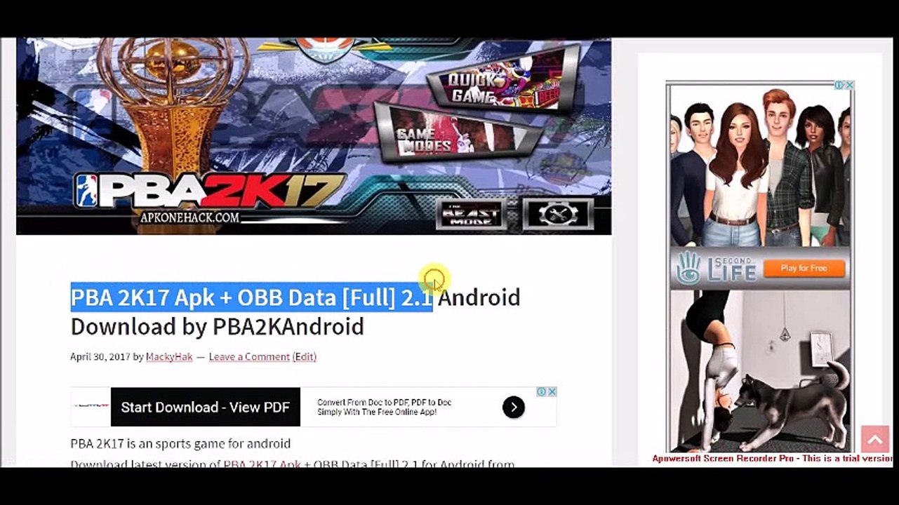 PBA 2K17 Apk + OBB Data [Full] Latest Version