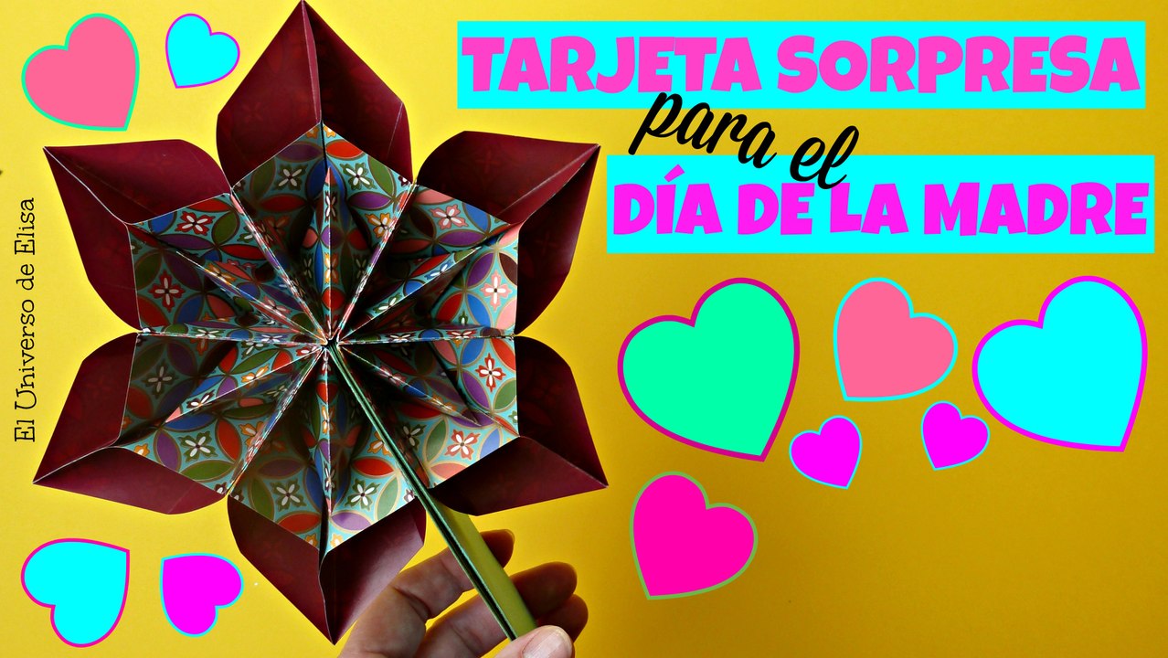 Ideas de Regalo para el Día de las Madres,Tarjeta Flor para el Día de la Madre, Día de la Madre