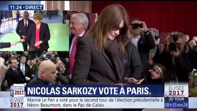 Nicolas Sarkozy a voté dans le 16ème arrondissement de Paris