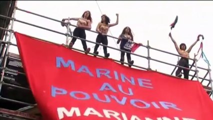 Présidentielle : Les Femen tentent une nouvelle action à Hénin-Beaumont