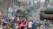 Ensayos en Moscú del desfile militar que conmemora el Día de la Victoria