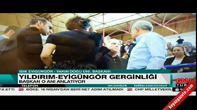 Aziz Yıldırım, Yakın Doğu Üniversitesi Işık Eyigüngör'e tokat attı!