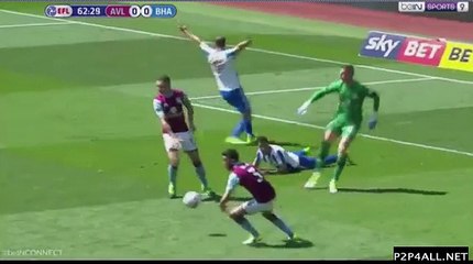 Murray Penalty GOAL (0:1) Aston Villa - Brighton & Hove