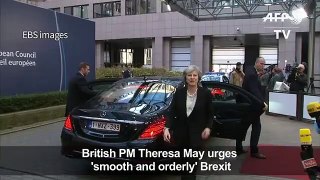 British PM May urges 'smooth and order