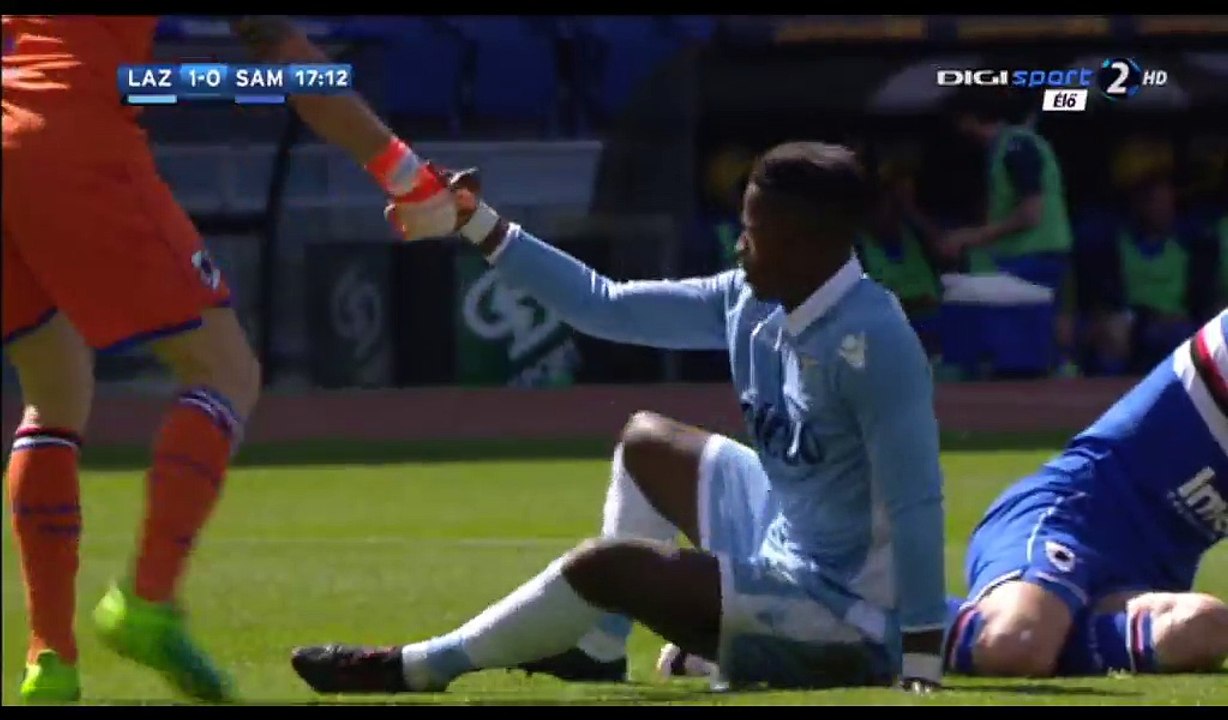 Milan Skriniar  RED CARD HD - Lazio 2-0 Sampdoria - 7.05.2017