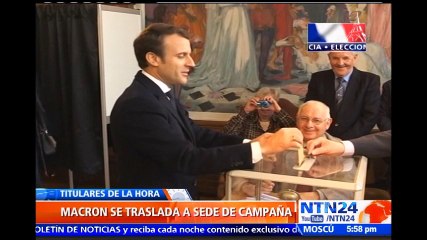 Candidato a la Presidencia de Francia Emmanuel Macron es trasladado a otra sede de campaña tras alerta de seguridad en Explanada de Louvre