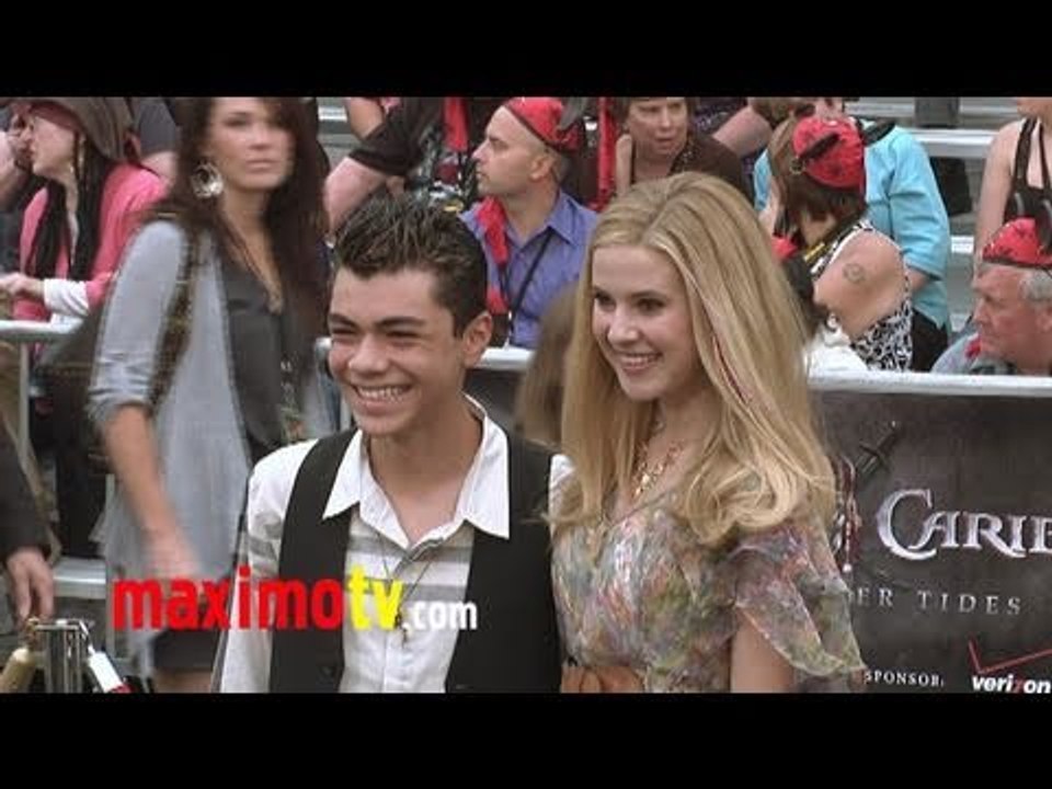 ADAM IRIGOYEN and CAROLINE SUNSHINE at "On Stranger Tides" WORLD PREMIERE