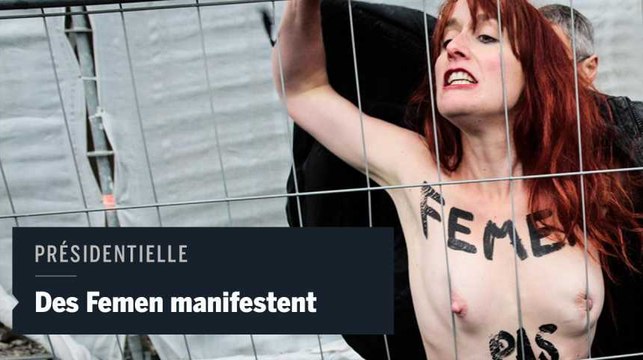 Présidentielle 2017 : des Femen seins nus à Hénin-Beaumont