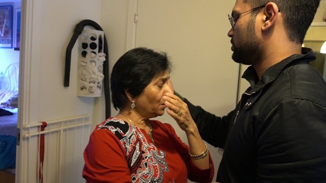 Suraj Sharma leaving to Karlskrona by his Toyota CHR 2017 Hybrid from Uppsala Home, Apr 25, 2017