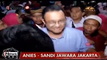 Anies Hadiri Syukuran Warga di Kawasan Tanah Merah