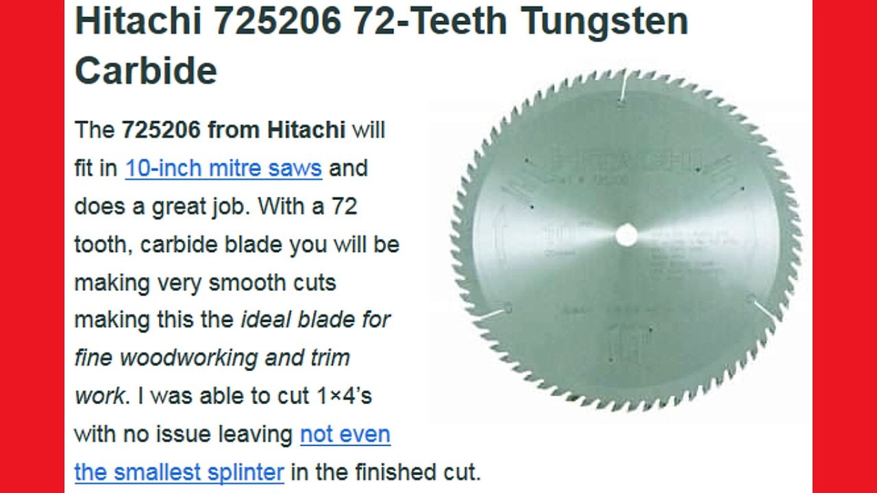 Mitre Saw Blades