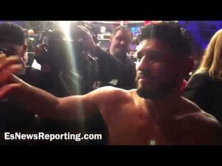 And the New!! Abner Mares seconds after the fight - esnews boxing
