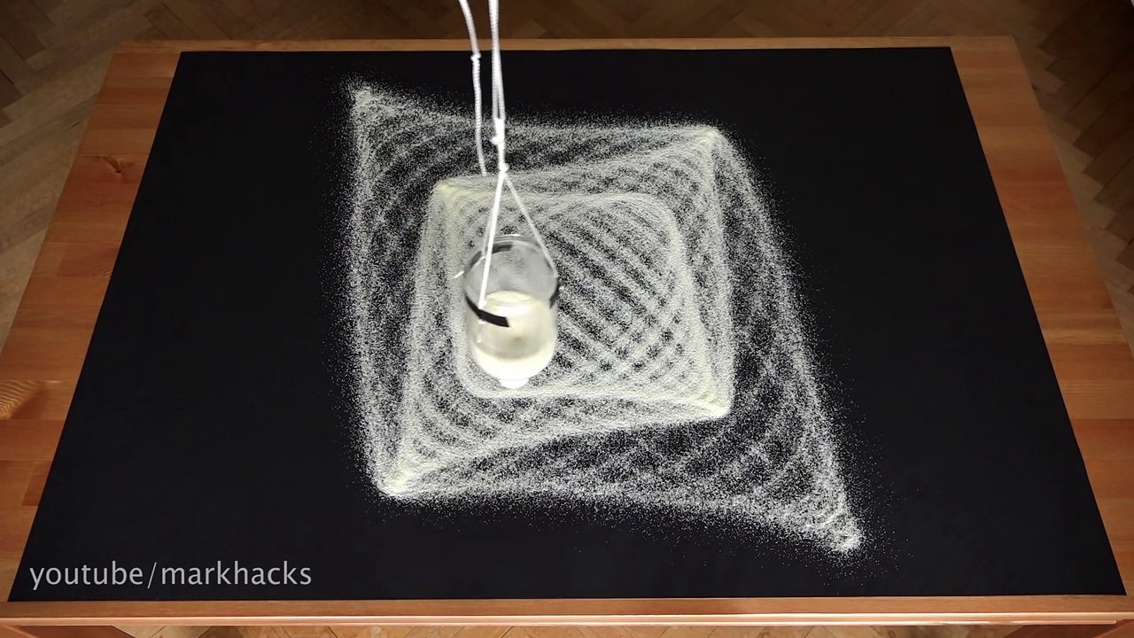Ce pendule peint une oeuvre avec du sable !