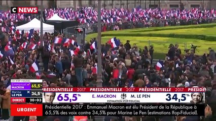 Download Video: Présidentielle 2017 : Emmanuel Macron hué par les électeurs du FN à l'annonce des résultats