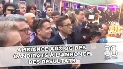 Download Video: L'ambiance aux QG des candidats à l'annonce des résultats