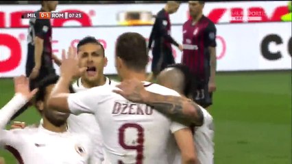 Edin Dzeko Goal HD - AC Milan 0 - 1 AS Roma - 07.05.2017 (Full Replay)