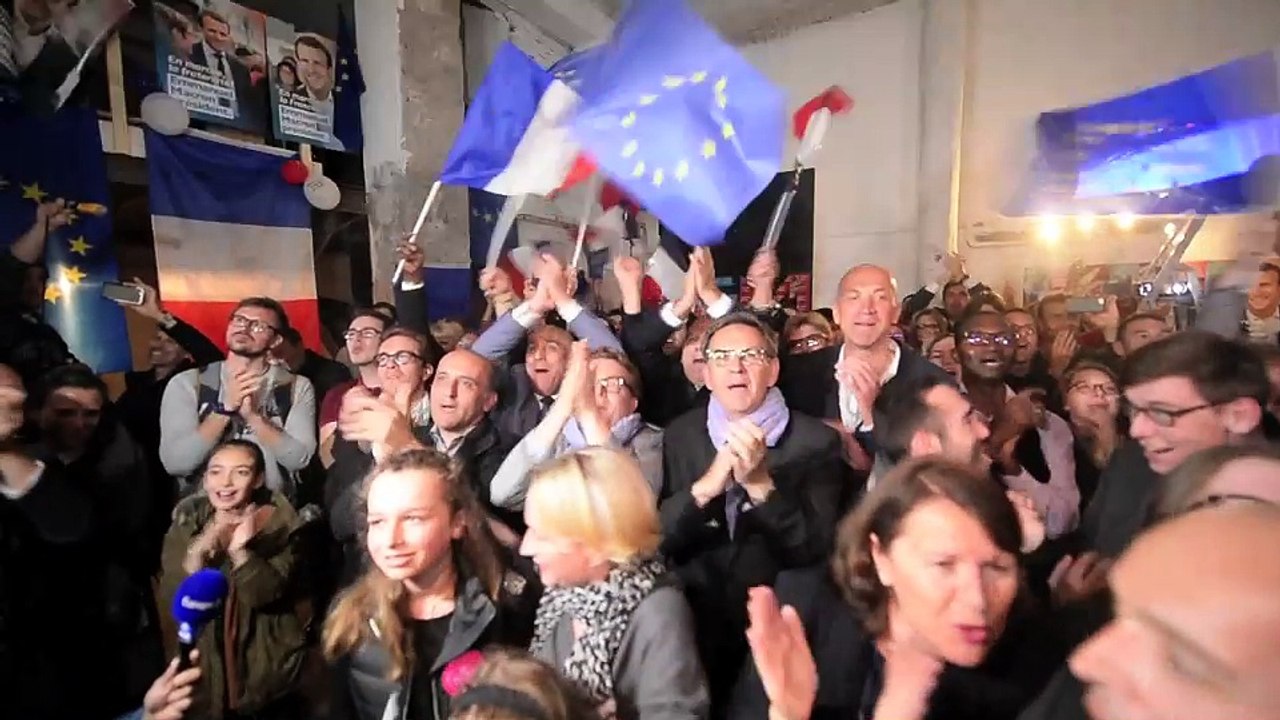 Présidentielle : ambiance au QG lyonnais d'En Marche! à 20 heures