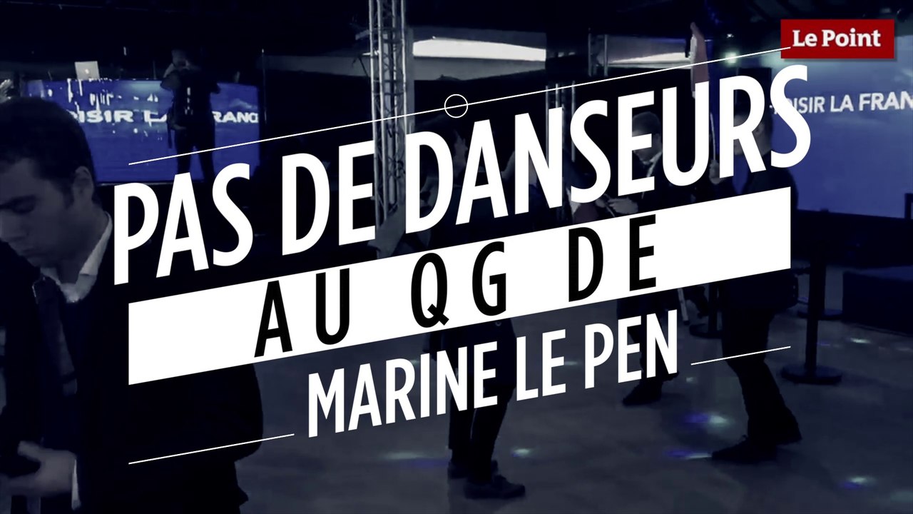 Malgré la musique, la piste de danse reste vide au QG de Marine Le Pen
