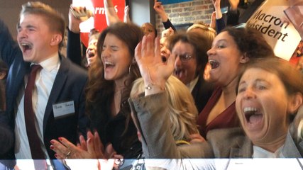 Élection présidentielle: liesse au QG des pro-Macron