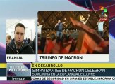 Miles celebran en París el triunfo de Emmanuel Macron