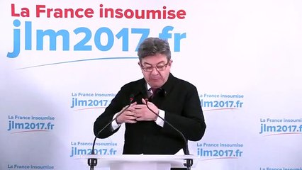 Prise de parole de Jean-Luc Mélenchon. Election présidentielle. EMMANUEL MACRON ÉLU PRESIDENT