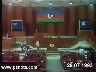 Müstəqilliyə gedən yol(III Hissə).AR III Prezidenti Heydər Əliyev Milli Məclis 1993-cü ily  yaya sessiyasında çıxışı