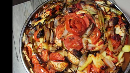 Tavuklu tepsi kebabi Tarifi _ Et ve Tavuk Yemekleri