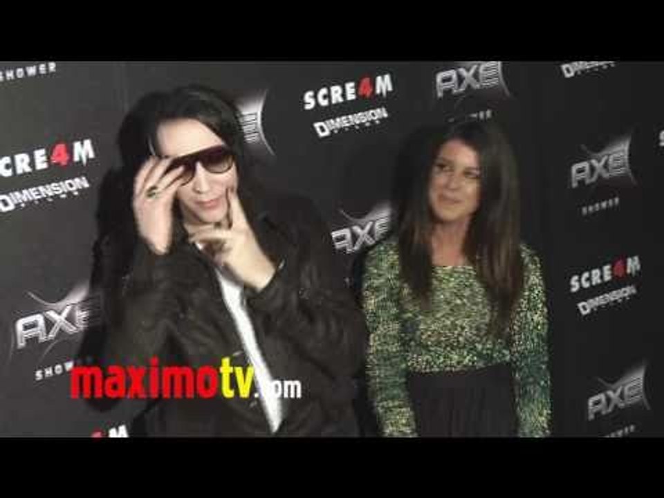 MARILYN MANSON at "SCREAM 4" Premiere and Shenae Grimes