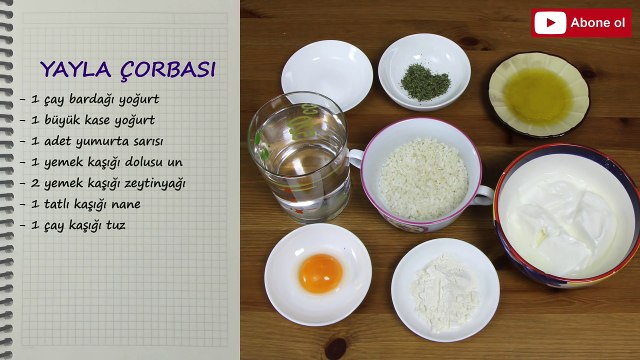 Yayla Çorbası - Yoğurt Çorbası - Yoğurtlu Çorba Tarifi