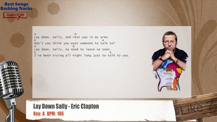 Lay Down Sally - Eric Clapton Vocal Backing Track