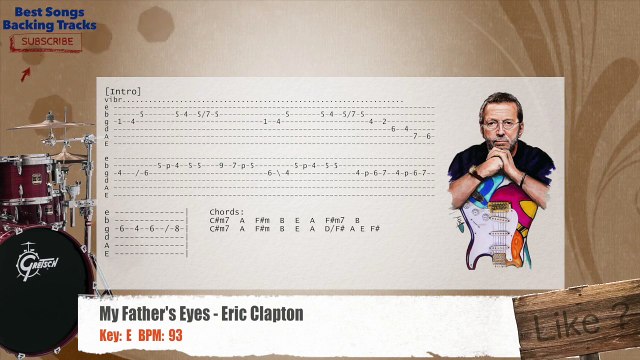 My Father's Eyes - Eric Clapton Drums Backing Track
