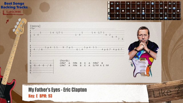 My Father's Eyes - Eric Clapton Bass Backing Track